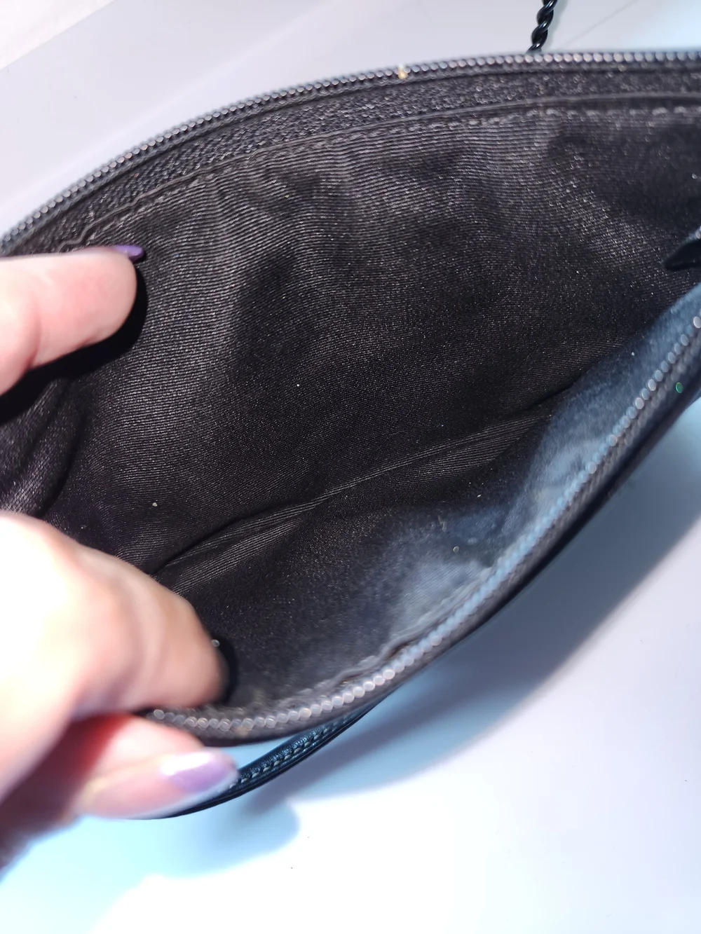 Vintage Coach Black Leather Wristlet